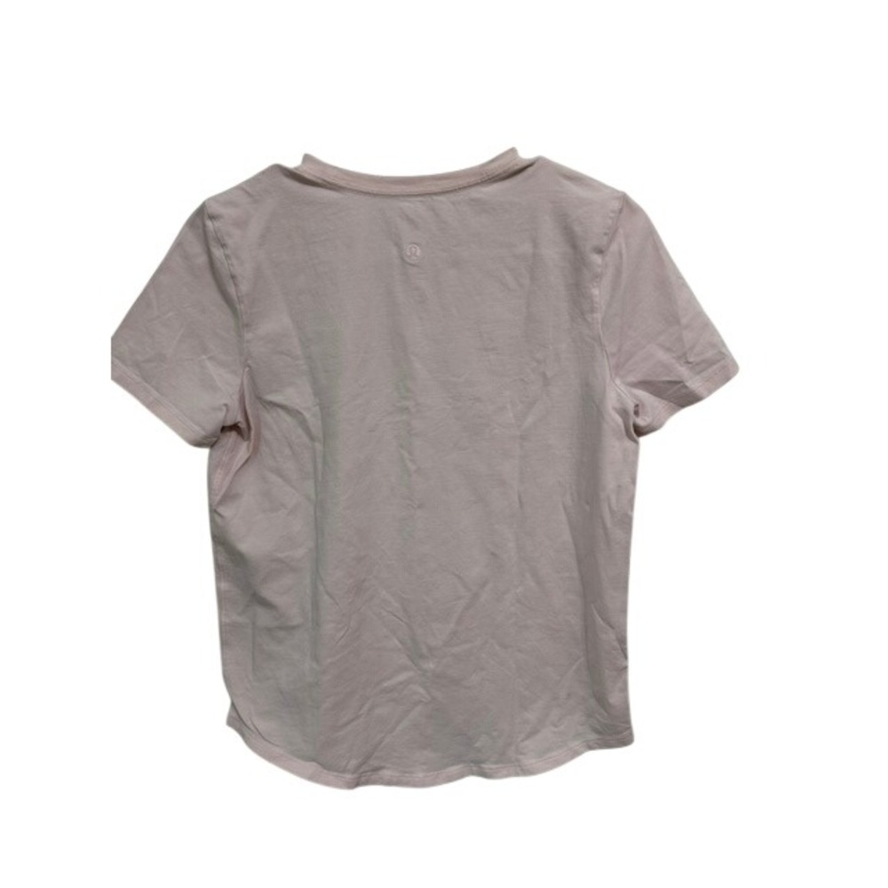 Lululemon Love Crewneck Short Sleeve T-Shirt Pink Activewear Top Womens Size 6 - Picture 2 of 6
